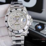 JH Factory Copy Rolex GMT-Master II Watch Black&White Diamond Bezel Stainless Steel_th.jpg
